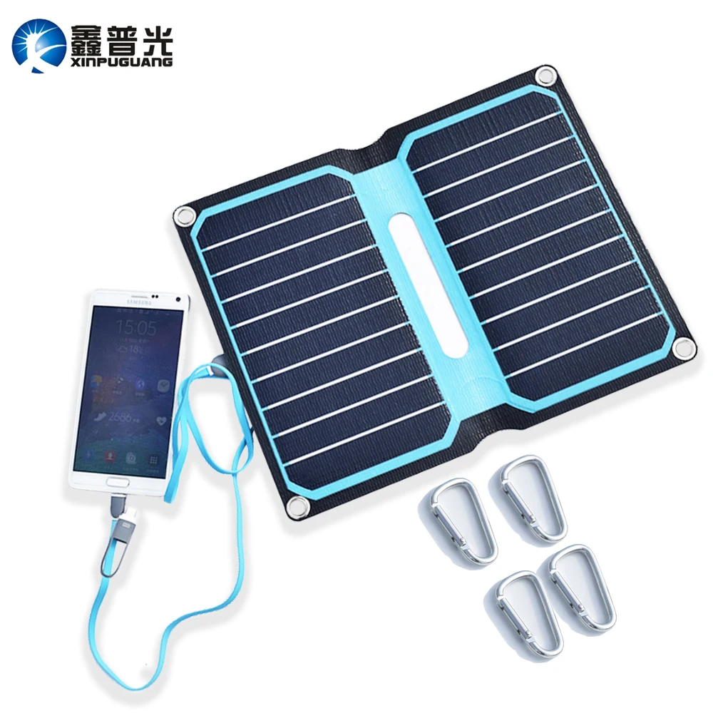 Xinpuguang ETFE Flexible Solar Panel Folding 5V 10w Portable Charger USB DC Output for Phone Tablet Camping Travel | Электроника