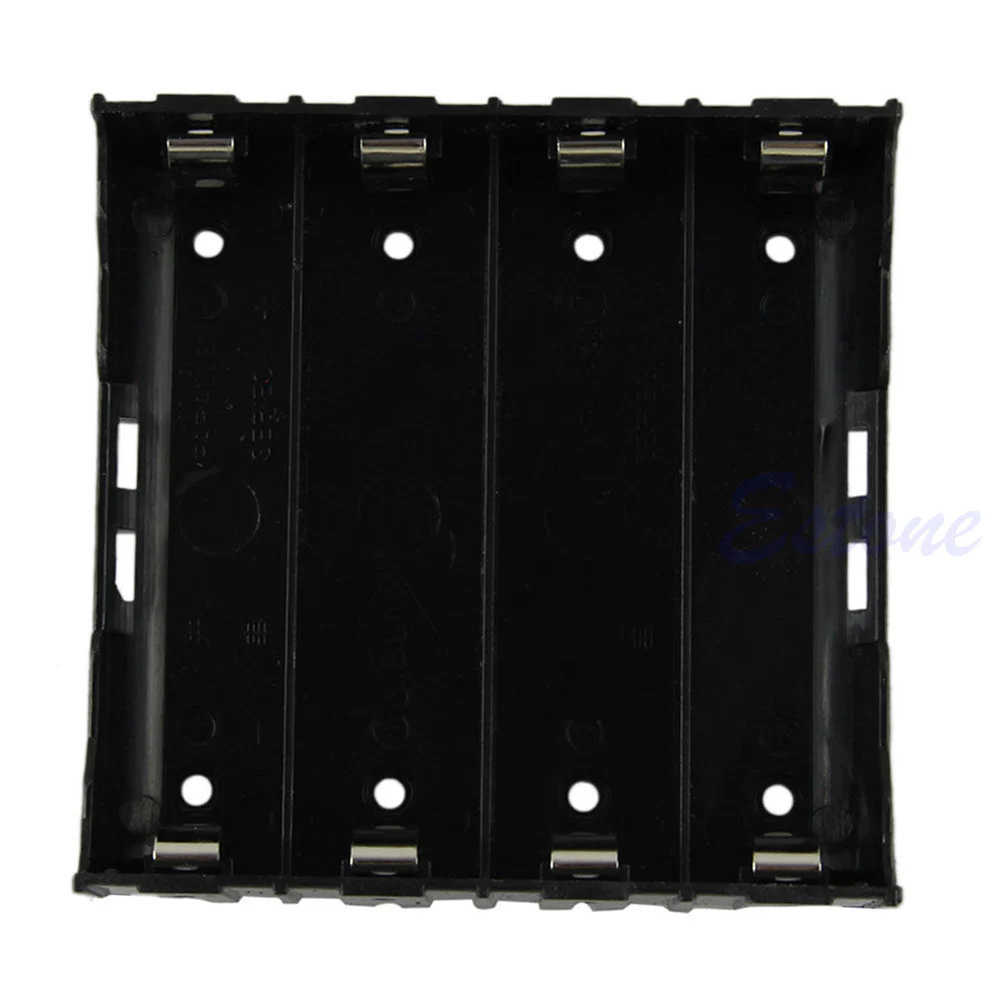 4x 18650 Li-ion Battery Storage Plastic Clip Holder Case Box 8 Pin Contact Black |