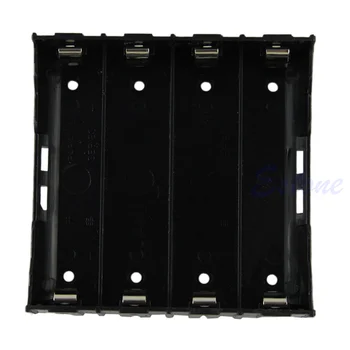 

4x 18650 Li-ion Battery Storage Plastic Clip Holder Case Box 8 Pin Contact Black