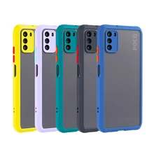 New Xiaomi Poco M3 Case Fashion Matte Back Cover Anti-Finger Coating PC+TPU Shockproof Protection For POCO M3 X3 Pro X3 NFC Case