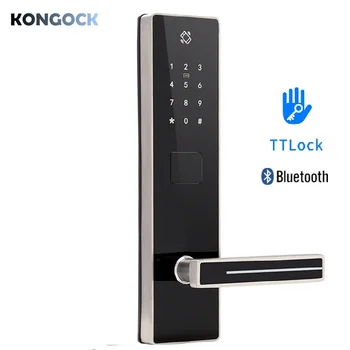 

Electronic Bluetooth TTlock airbnb door lock, digital password remote ekey RFID Card Multiple Code access smart lock