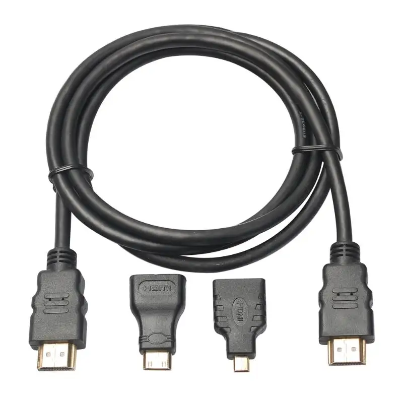 ALLOYSEED HDMI в мини/микро HDMI кабель 1,5 м Папа-папа Высокоскоростной HDMI кабель адаптер для ПК ТВ PS4 телефон планшет ноутбук камера