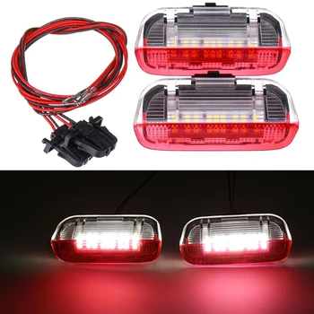 

2Pcs LED Car Door Welcome Light For VW Volkswagen CC T-ROC Touran Golf 5 6 7 Scirocco Touareg Teramont Tiguan Auto Courtesy Lamp