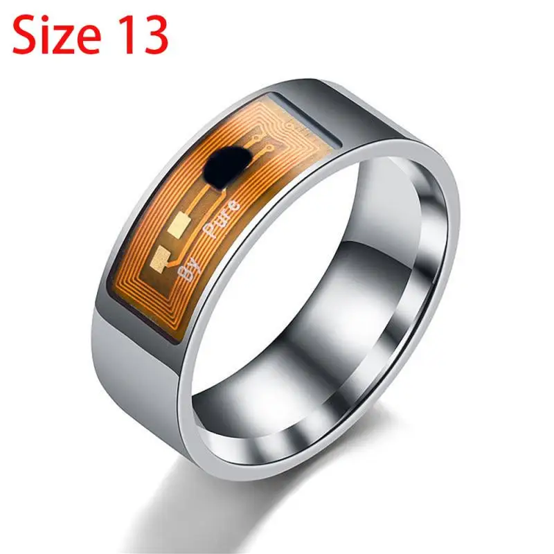 YellowSize13 NFC умное кольцо, ID карта, многофункциональное, водонепроницаемое, интеллектуальное, волшебное, умное, носить палец, цифровое кольцо для Android Windows, NFC Кольцо - Цвет: YellowSize13