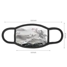 NOISYDESIGNS черная маска для рта с изображением цветов сливы и чернил, анти-Дымчатая Пылезащитная моющаяся многоразовая Пылезащитная Муфельная зимняя теплая маска