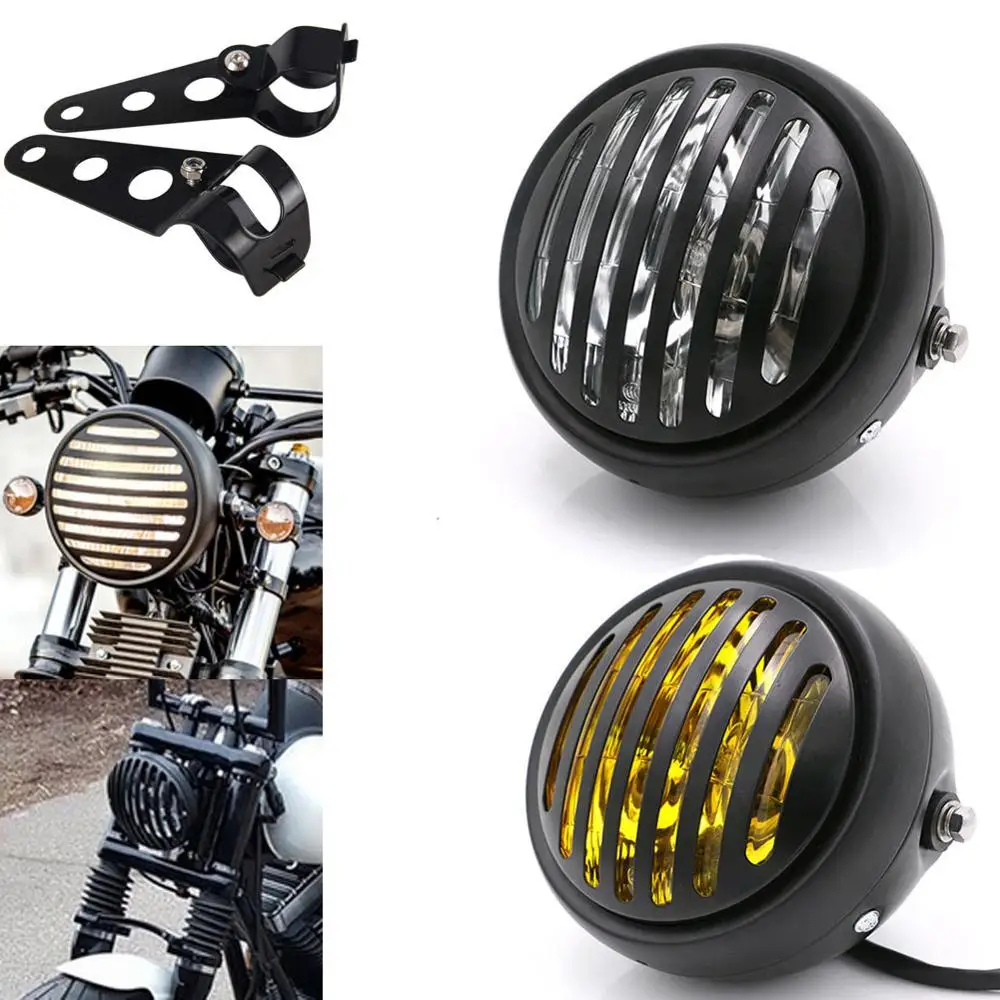 Inch Vintage Motorcycle Headlight Grill Style For Harley