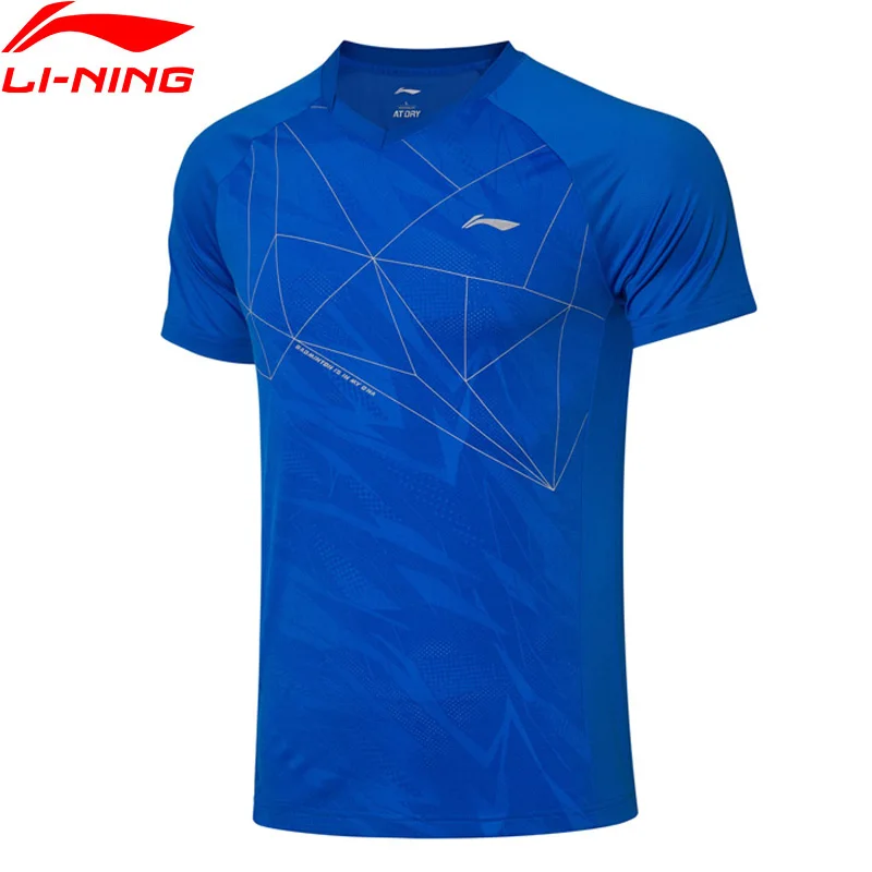 

Li-Ning Men Badminton T-Shirts Competition Suits AT DRY Breathable Foldable AT._STATIC LiNing Sports Tee AAYP315 MTS3148