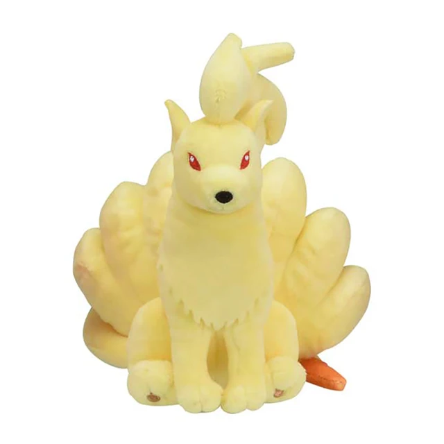Ninetales Pokemon Plush Toy Cartoon Fox Sitting Soft Stuffed Dolls Gift 27cm
