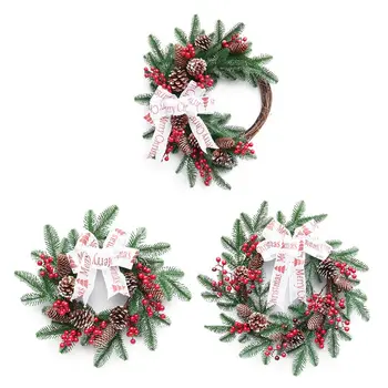 

Snowflake pine needles artificial plants christmas decorative flower wreath diy gifts wedding bridal accessories