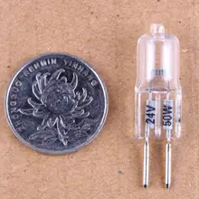 5 шт./лот, галогенная лампа G5.3, 24 В, 20 Вт, 35 Вт, 50 Вт, галогенный светильник, теплая лампа, прозрачная галогенная вставленная кристаллическая лампа