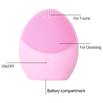 

Facial Cleansing Brush Vibration Face Cleaner Electric Brush Deep Clean Massage Soft Face Care Tools