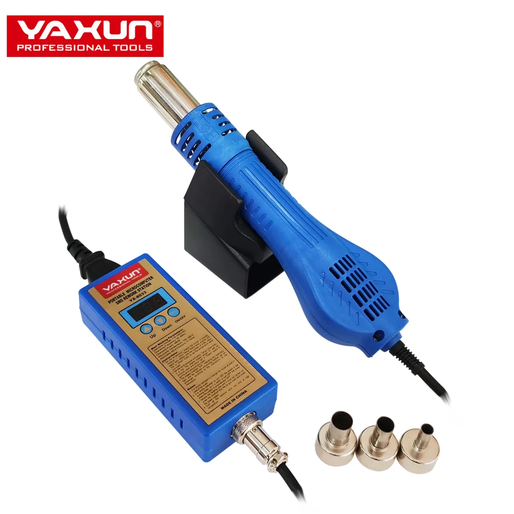Новый YAXUN YX8033 портативный микрокомпьютер SMD паяльная станция мини горячий воздух