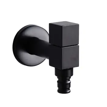 

Black Copper Faucet Wall Mounted Washing Machine Mop Pool Tap for Bathroom