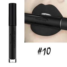 Gran oferta mate brillo de labios Sexy negro brillo de labios líquido mate largo impermeable duradera belleza cosmética mantener 24 horas de maquillaje brillo de labios