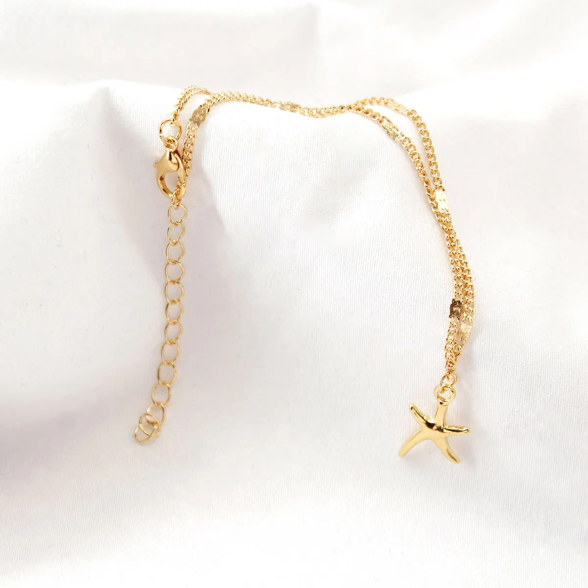 

Europe And America Accessories Alloy Starfish Modeling Anklet Women's Fashion Geometry Simple Five-pointed Star Foot Ornaments K