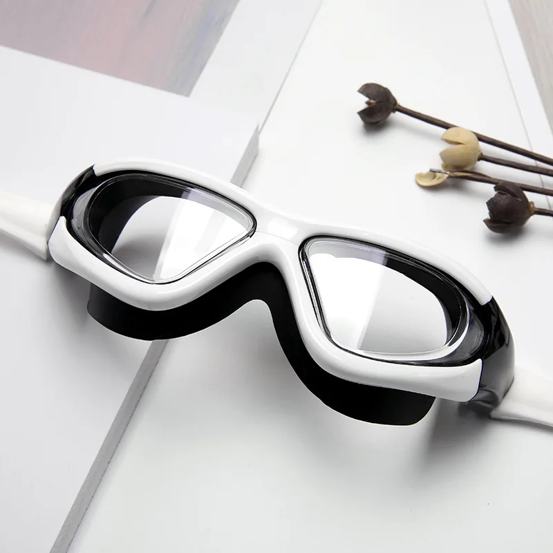 

Goggles Men And Women High-definition Anti-fog Waterproof Electroplated Myopia Fashion Big Box Adult Men And Women Scholar Swimm