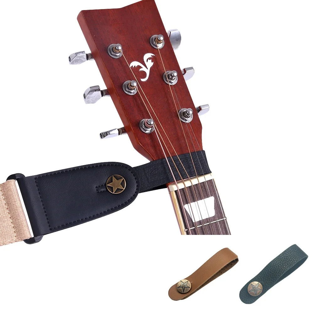 Cou de guitare électrique acoustique sangle cuir tête ceinture serrure tête  port