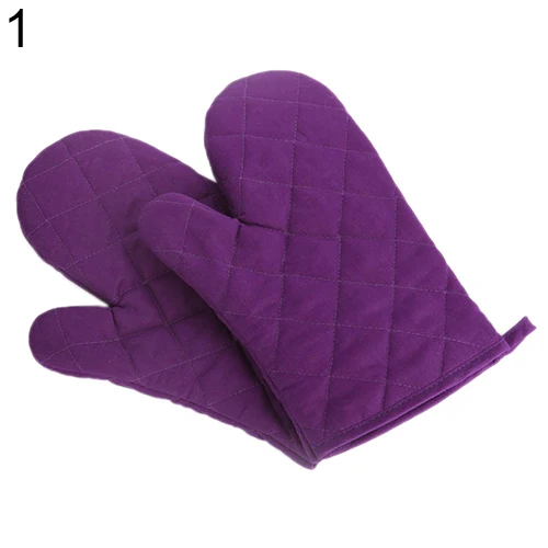 Хлопок прихватка термостойкие протектор кухонный горшок для готовки держатель перчатка - Цвет: Purple