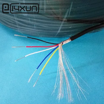 

10m 5P Shielded Signal Line 28AWG/OD3.5 30AWG/OD2.9 32AWG/OD2.0 Control Wire Grey Black