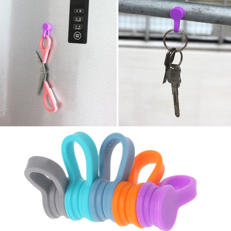 

E-Clip Magnetic Cable Winder Earphone Wrap Cord Organizer Soft Silicone