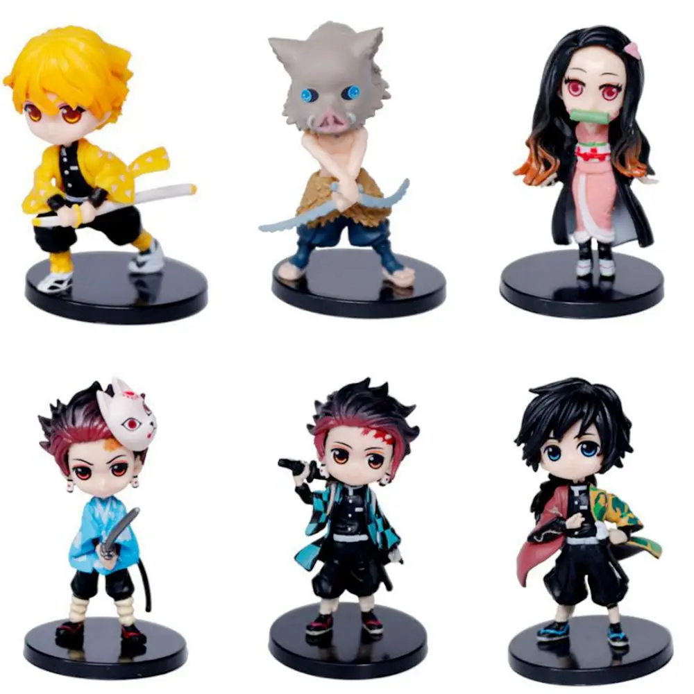 1 шт. Kimetsu no Yaiba фигурки аниме статуя демона Slayer модель Kamado Tanjirou Hashibira Inosuke Agatsuma Zenitsu