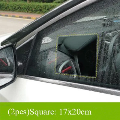 square-2pcs-17x20cm Универсальное зеркало заднего вида автомобиля дождь и анти-непрозрачна пленка HD Прозрачная Водонепроницаемая полная Автомобильная зеркальная пленка Антибликовая Автомобильная зеркальная пленка - Цвет: square-2pcs-17x20cm
