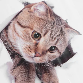 

New 3D Removable Large Cat Stickers Cartoon Funny Cat to Stick Safe Art