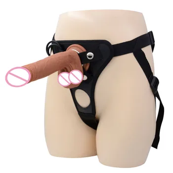 Men's Strap-on Realistic Penis Dildo Pants Sex Toys for Men Gay Strapon Harness Belt Adult Games Huge Consoladores Adult Toys 2