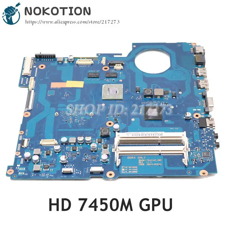 NOKOTION BA92-09430A BA92-09430B BA92-09429A BA41-01532A для Samsung NP-RV515 RV515 материнская плата ноутбука HD7450M GPU