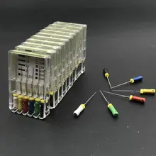 10 cajas de archivos de conducto K de raíz de endodoncia (uso manual) Dental k-file/h-file 21mm/25mm31mm archivos instrumentos para endodoncia herramientas de dentista