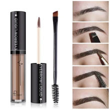 Новые наборы кистей для увеличения бровей, водостойкие гели для бровей, черный, коричневый, жидкий пигмент, для бровей, тату, тинт для бровей, макияж