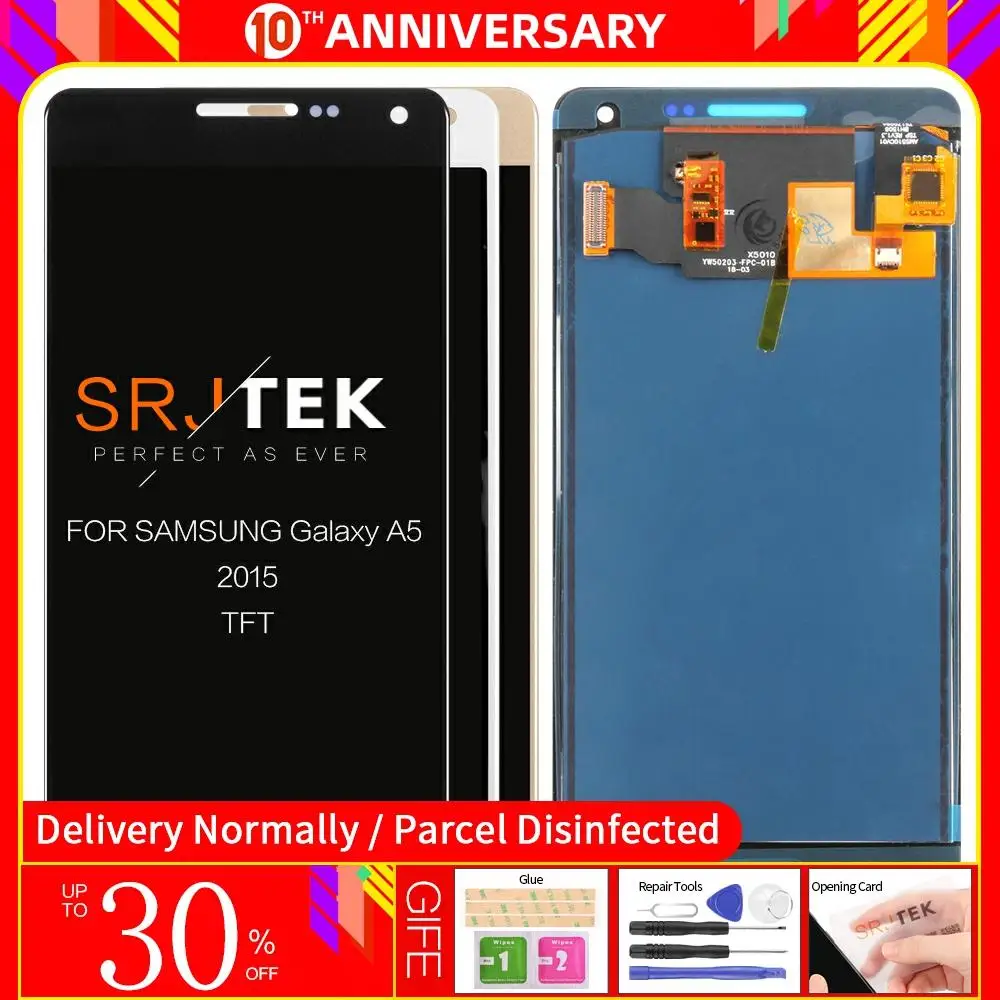 TFT ЖК-дисплей для SAMSUNG Galaxy A5 2015 дисплей A500FU A500 A500F A500M сенсорный экран дигитайзер