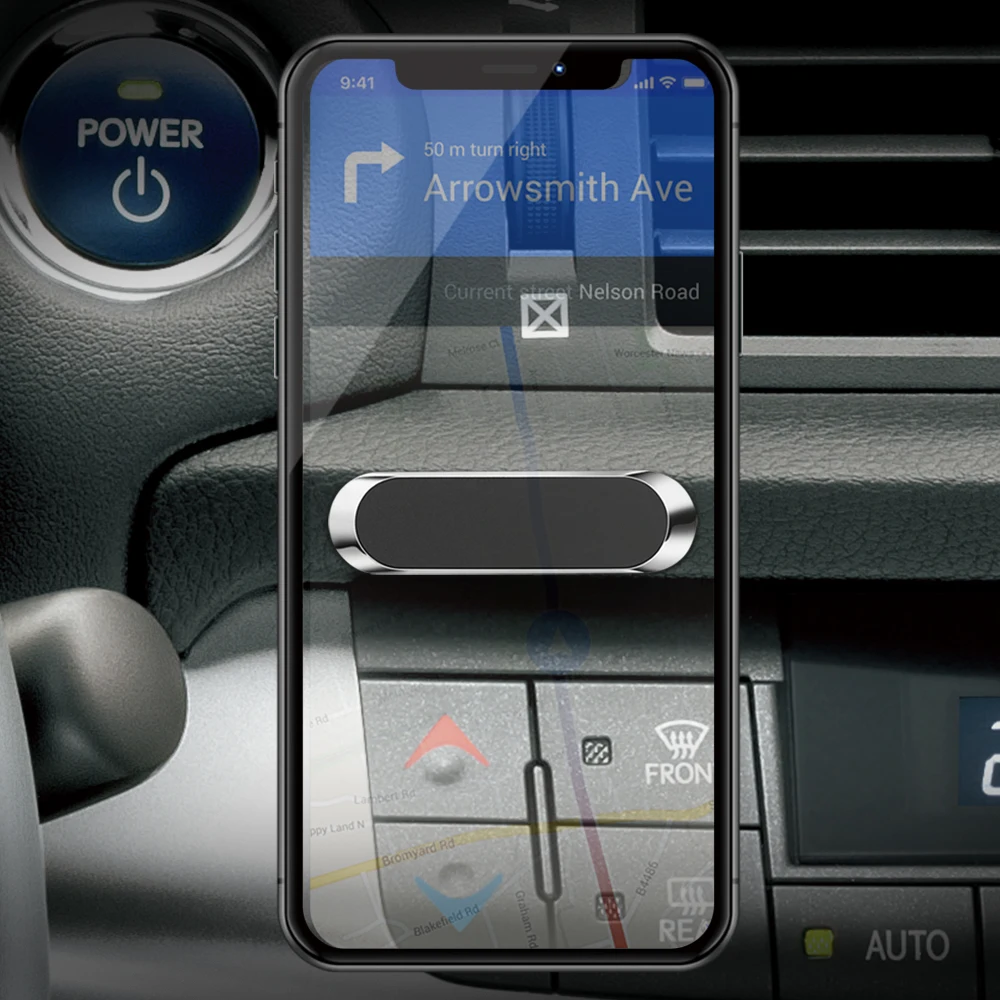 Metal Car Phone Holder Magnetic mini Strip Shape Stand Universal For iPhone Samsung GPS Mount Dashboard Plate Magnet | Автомобили и