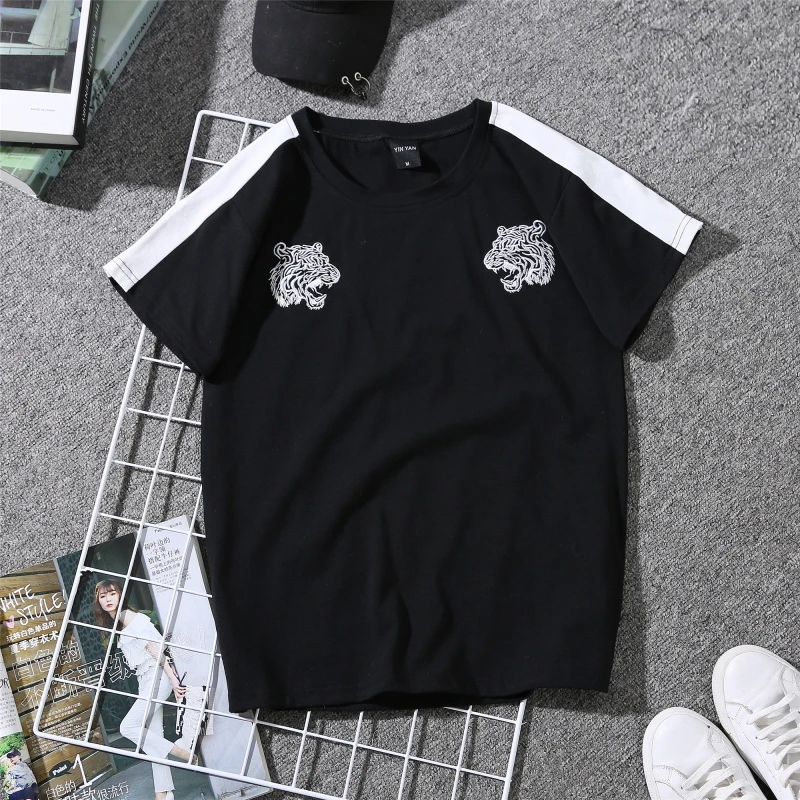 Женская футболка с короткими рукавами и круглым вырезом летняя повседневная в