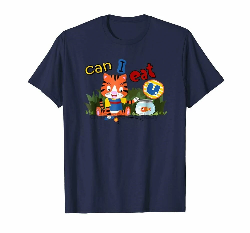 CAN I EAT YOU Tiger Cub and Goldfish ABDL Vore T Shirt | Мужская одежда