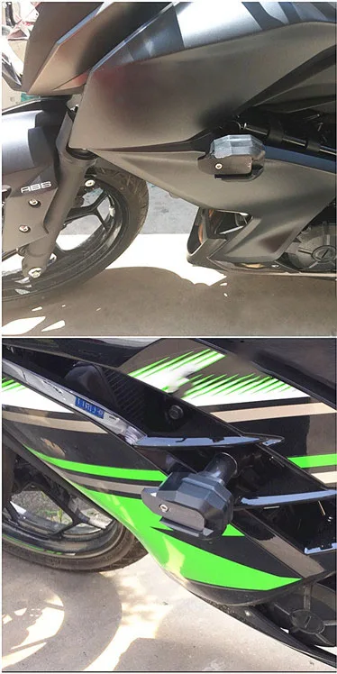 Крышка рамы мотоцикла для Kawasaki Ninja250 Ninja 300 2013 14 15 16 17 защита от падения крушение Pad боковые ползунки 4 цвета