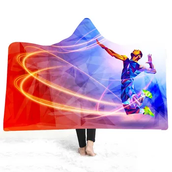 

Hooded Blanket 3D Print Warm Plush Blanket Wearable Coral Fleece Blankets Microfiber Sofa Bed Cover,Olympic Games Sports Series