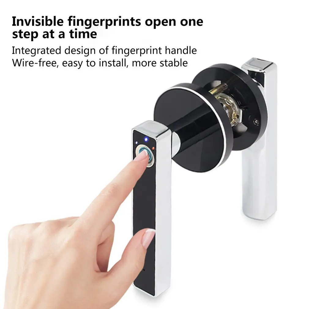 Intelligent Semiconductor Spherical Fingerprint Lock Electronic Biometric Smart Door Lock Digital Lock for Indoor Home Use