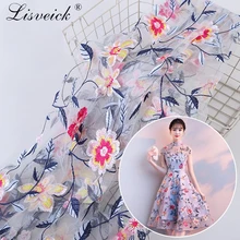 1meter135cm вышивка Французский Тюль кружевная ткань Африканская Сетка кружевная ткань высокого качества для свадебного платья нигерийская сетчатая ткань