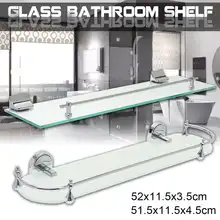 52 см стеклянная полка для ванной, душевой держатель, органайзер, однослойный, современный стиль, стеклянные полки для ванной