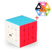 Qiyi mofangge 4x4x4 Magic Neo Cube Shinning Stickerless 4 By 4 Cube Cubo Magico подарок пазл игрушки для детей головоломка куб