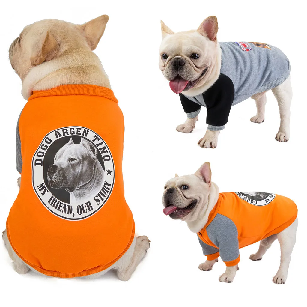 Зимняя одежда для собак, теплая хлопковая стеганая куртка с капюшоном и принтом, ветрозащитная куртка с капюшоном для чихуахуа, маленьких и средних собак