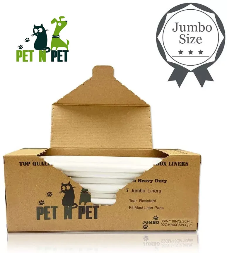 PET N PET Extra Heavy Duty caja de arena para gatos Liners Anti-Microbial Cordón de alta calidad caja de arena Liners