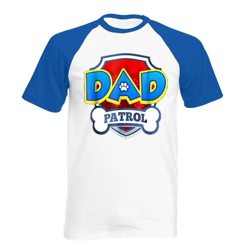 Dad Patrol Shirt Dog Funny Gift Birthday Party T-Shirt Size S-2Xl Cotton raglan Short Sleeve Tops Tees