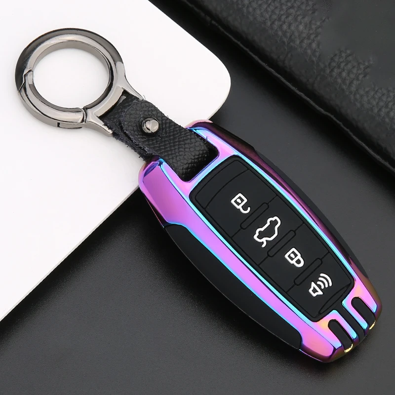 

Zinc alloy+Silicone Car key Case Cover For Haval F5 F7 F7X Coupe H7 H8 H9 GMW H6 H2 H2s 2019 2020 Remote Fob Cover Shell Skin