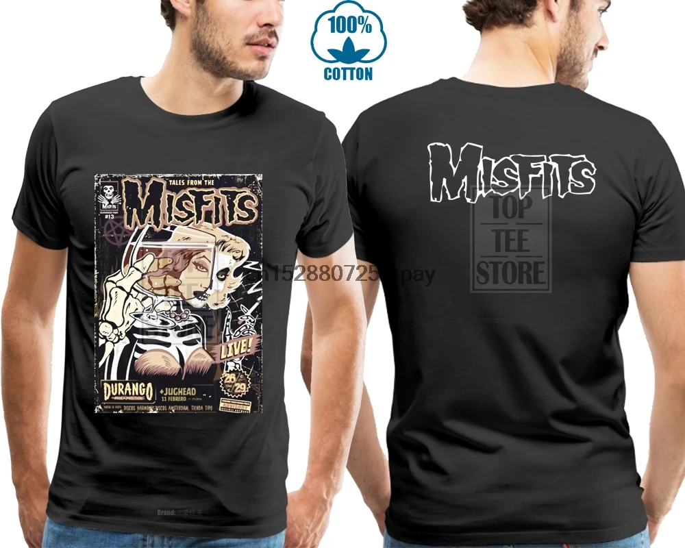 New The Misfits Concert Tour Poster Art Rock Band Black T Shirt S 4Xl |