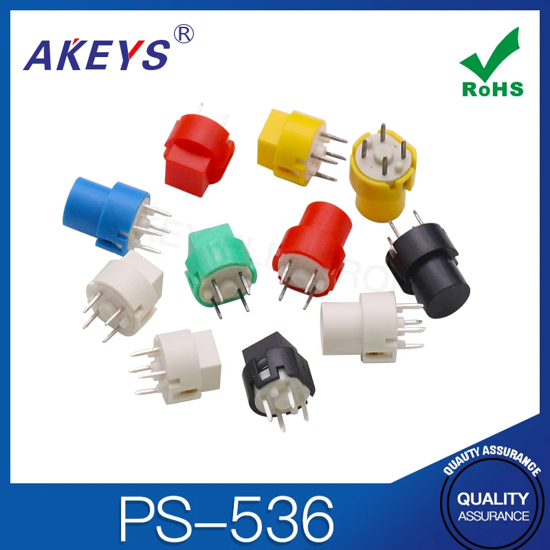 PS-536-2 Reset coffee machine accessories key switch 4-pin sound crisp copper feet imported in various colors