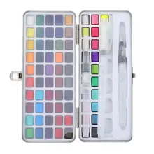 1 caixa 72 cor sólida aquarela pigmento kit prático aquarela tinta sólida kit