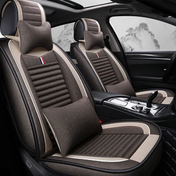 

Full Coverage flax fiber car seat cover auto seats covers for mercedes benz m class ml 350 ml320 w163 w164 w166 gle gle43 gle63