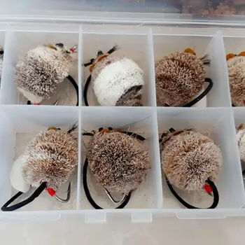 

10 Pcs/box Vintage Fly Fishing Mouse Shape Lure with Hook Snake Big Trout Fishing Supplies Bait Y4UB